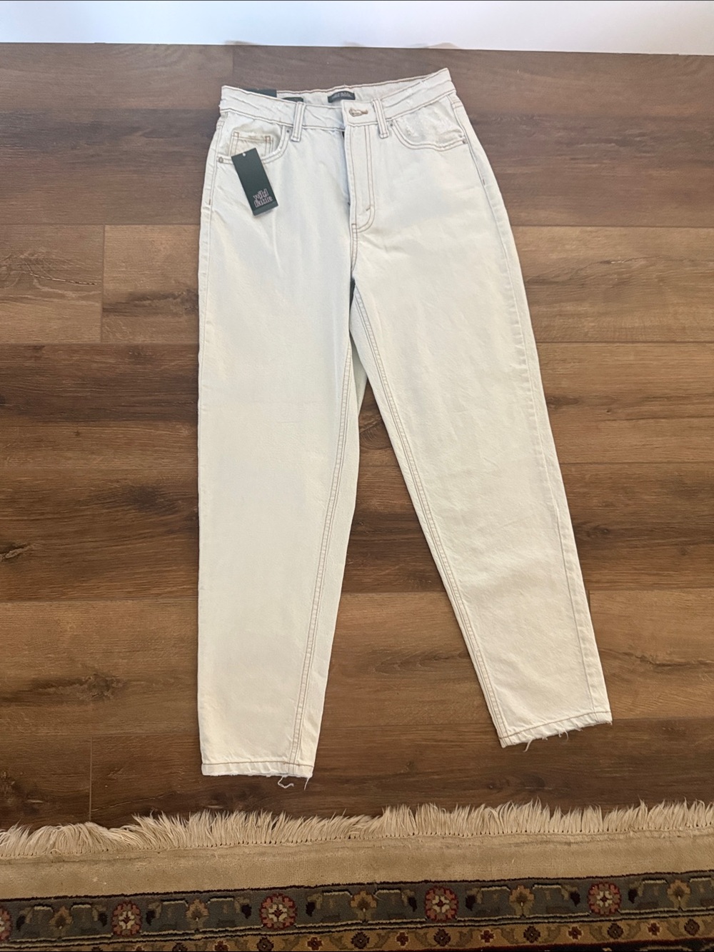 wild fable Cream High-Rise Straight Jeans